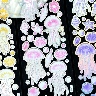 Sticker sứa trang trí toploader