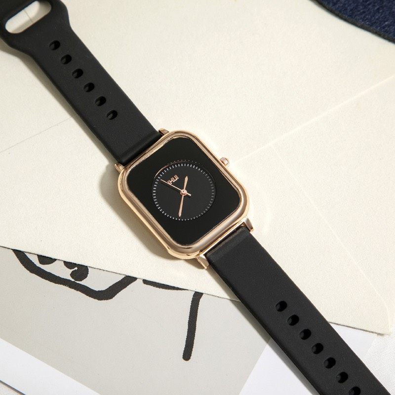 Đồng hồ thời trang nữ JHUI dây silicone cực đẹp mặt chữ nhật cá tính JH032 | BigBuy360 - bigbuy360.vn