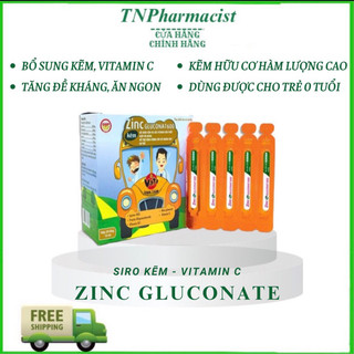 ZinC Kẽm Gluconate 600 - Hộp 20 ống- Bổ sung kẽm, tăng sức đề kháng, trẻ ăn ngon