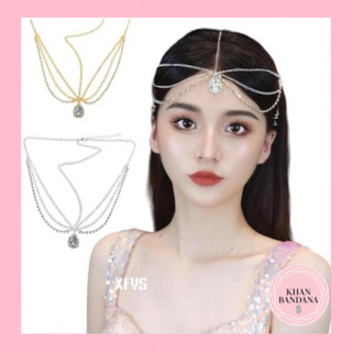 Vòng đội đầu đính đá lấp lánh - phụ kiện cô dâu