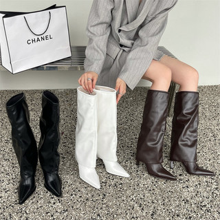 Boots cổ cao mũi nhọn gót nhọn hothit