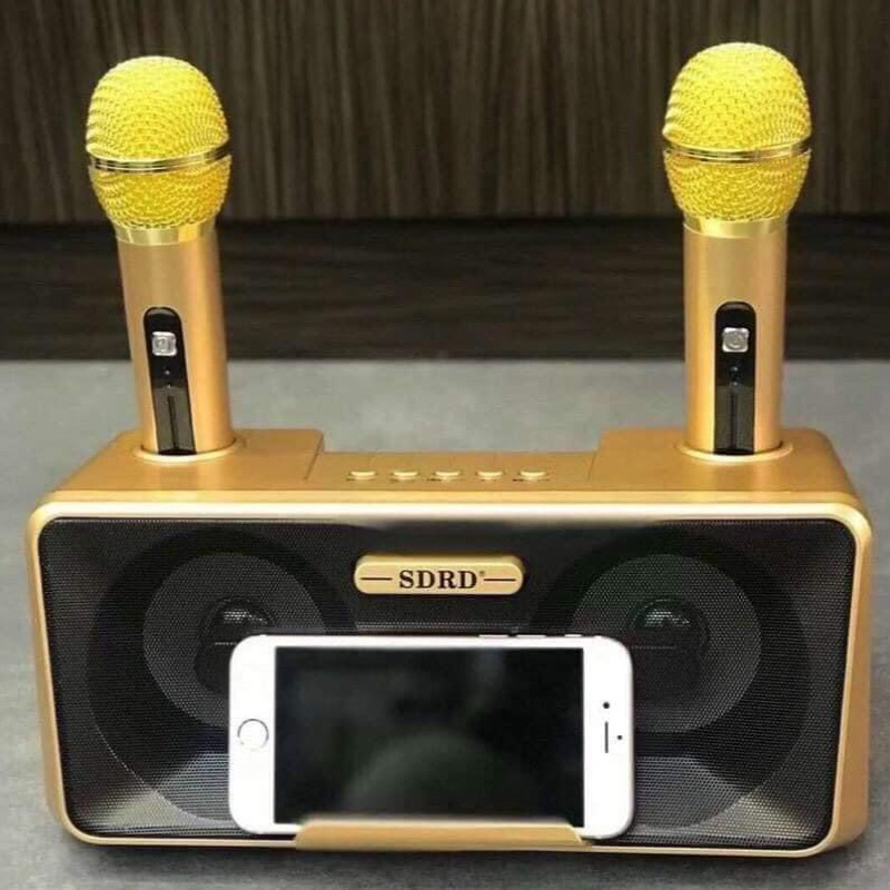 LOA KÈM MIC SDRD 301,KẾT NỐI BLUTOOTH, GỌN NHẸ DỄ DÀNG MANG THEO ĐI CHƠI , BẢO HÀNH 1 ĐỔI1 GỒM 2 MIC