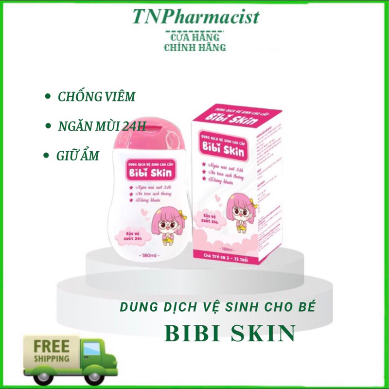 Dung dịch vệ cao cấp cho bé BIBI SKIN - Ngăn mùi, kháng khuẩn, an toàn, dịu nhẹ, pH phù hợp