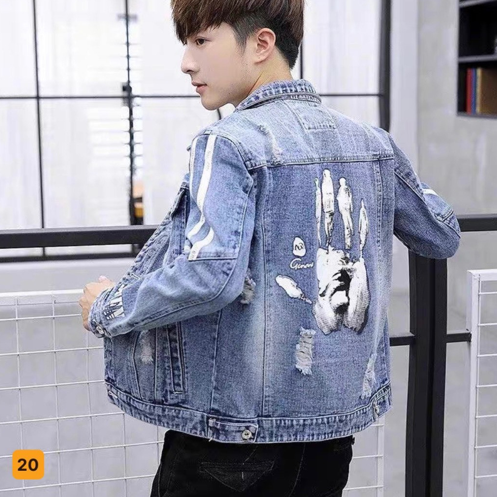 $ 8 mẫu áo khoác jean nam cao cấp bao chất lượng phong cách trẻ năm 2023 bao đẹp chất lượng.