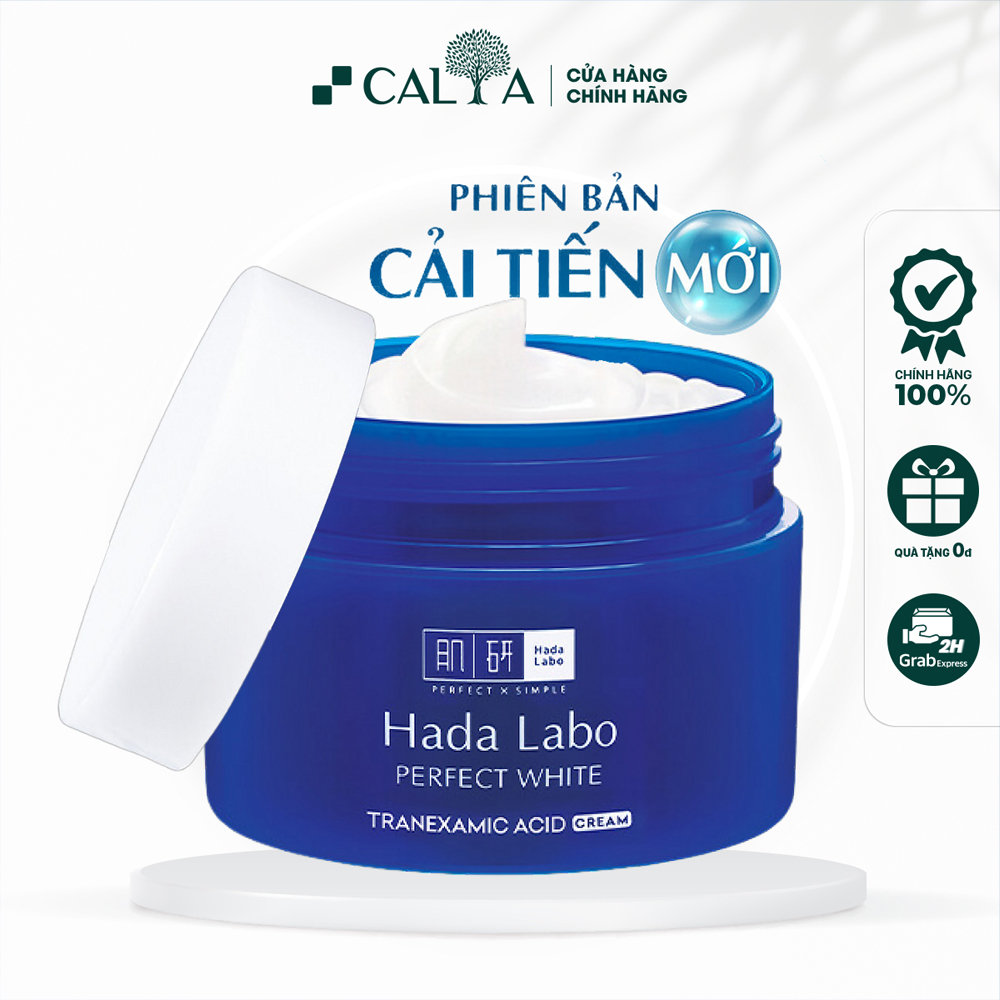 Kem Dưỡng Hada Labo Màu Xanh Dưỡng Trắng Tối Ưu, Giúp Da Mềm Mịn - HadaLabo Perfect White Cream 50g