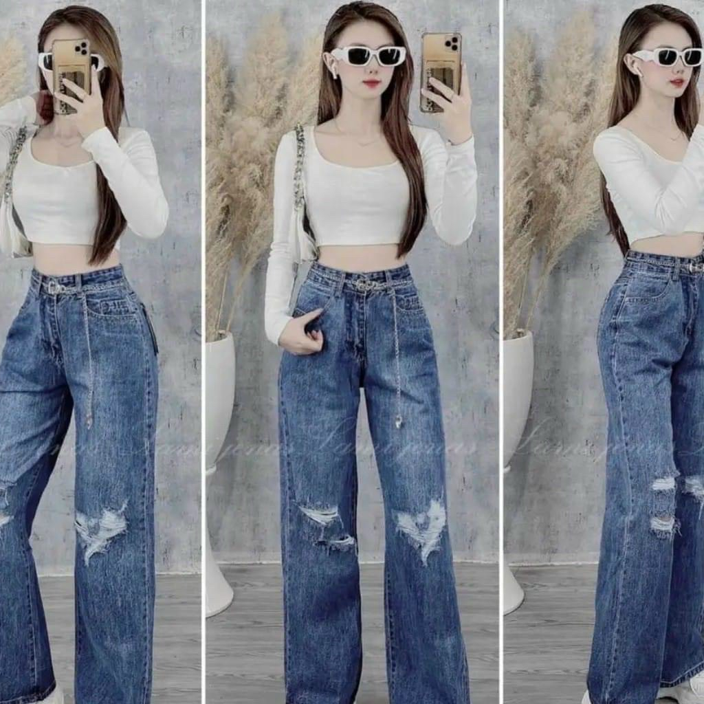 ** 9 MẪU Quần Jean Baggy Lưng Cao Hàn Quốc bao đẹp rẻ thời trang nhất 2020, bao đẹp chất lượng.
