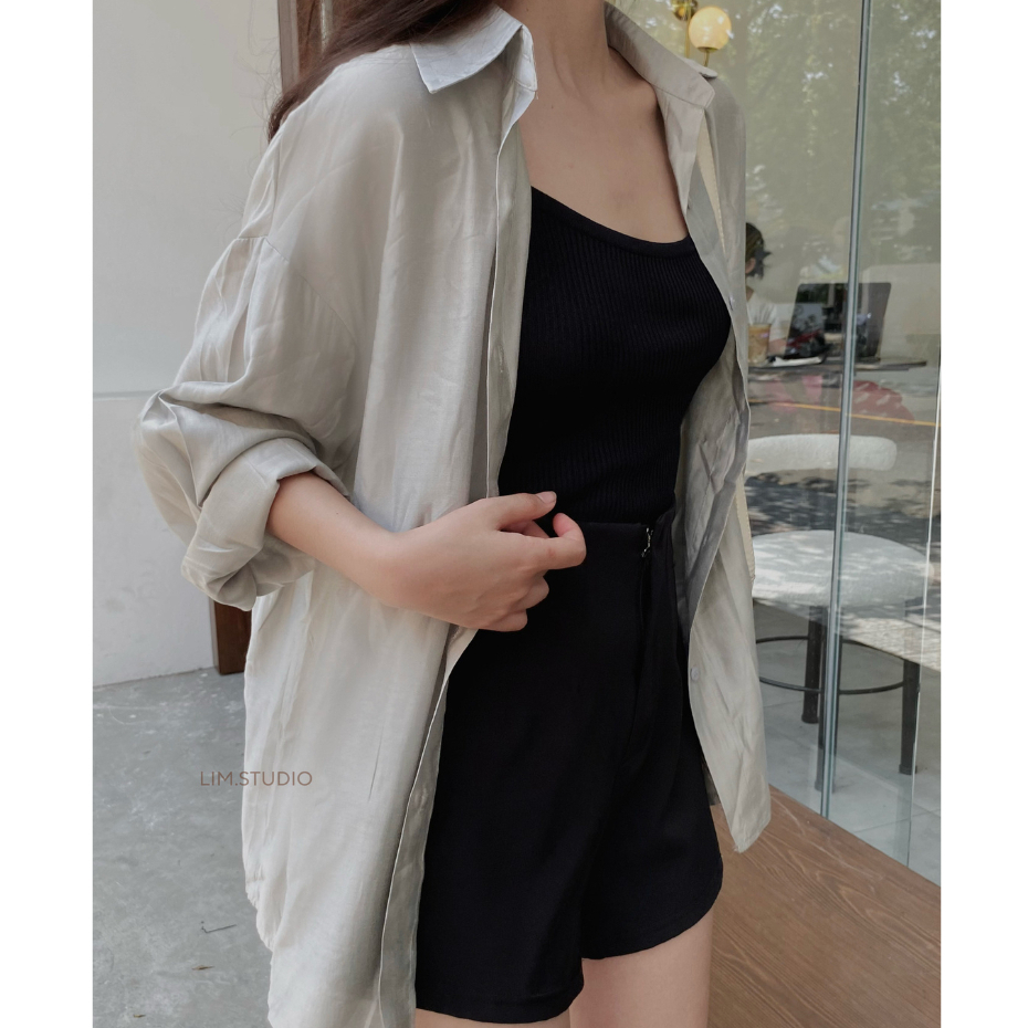 SƠ MI TƠ BASIC OVER DÀI TAY | lim.studio