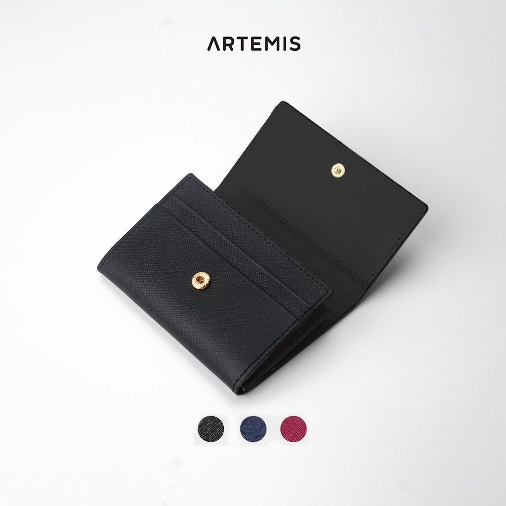 Ví Holder James MINI ĐỰNG THẺ NAM NỮ Cardholder Vân Saffiano Nhỏ Gọn Da Cao Cấp Chống Thấm Nước ARTEMIS