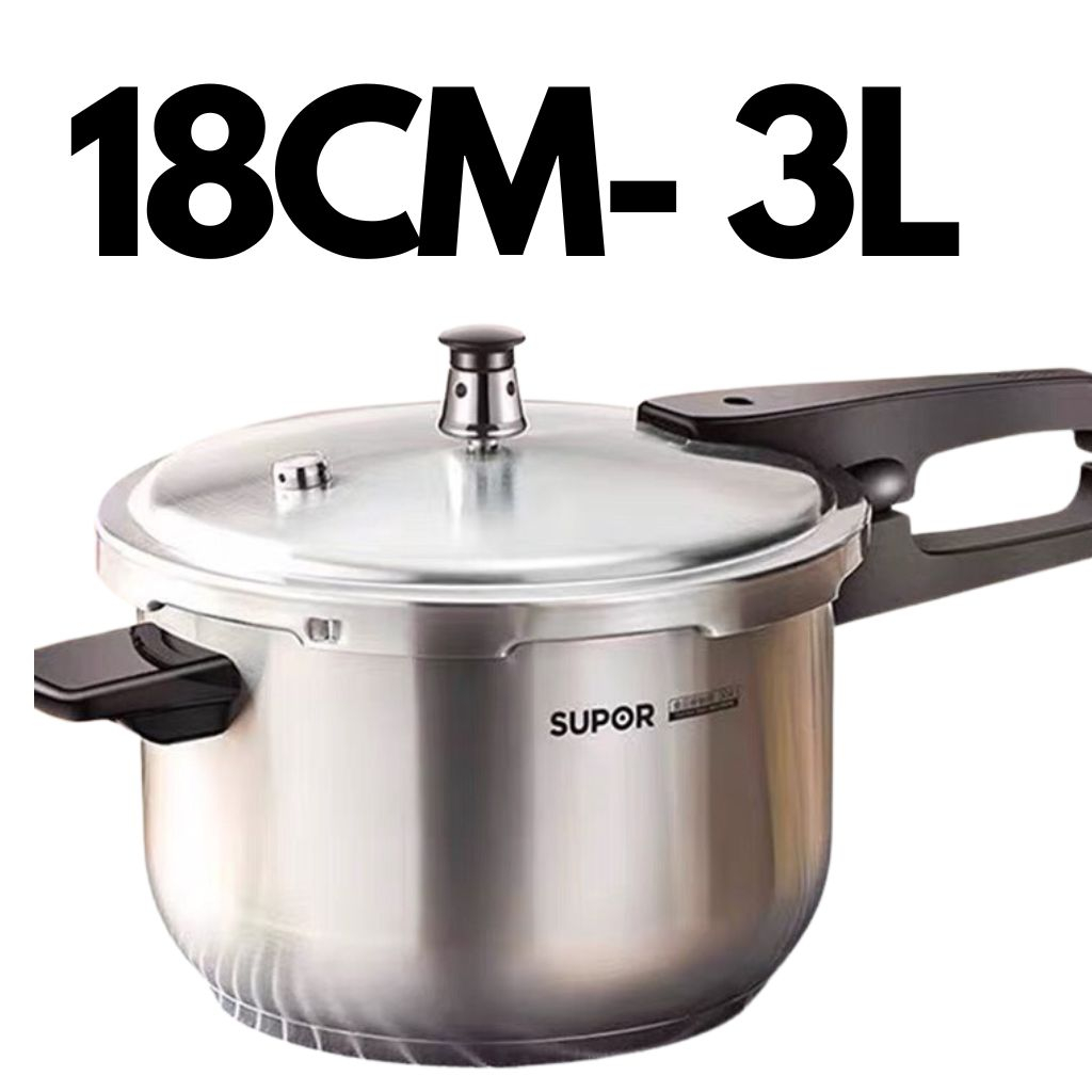 Nồi áp suất bếp từ Supor inox 304 cao cấp 18cm-3.0 L YW183FA1-VN (Bạc) hàng chính hãng bảo hành 12 tháng