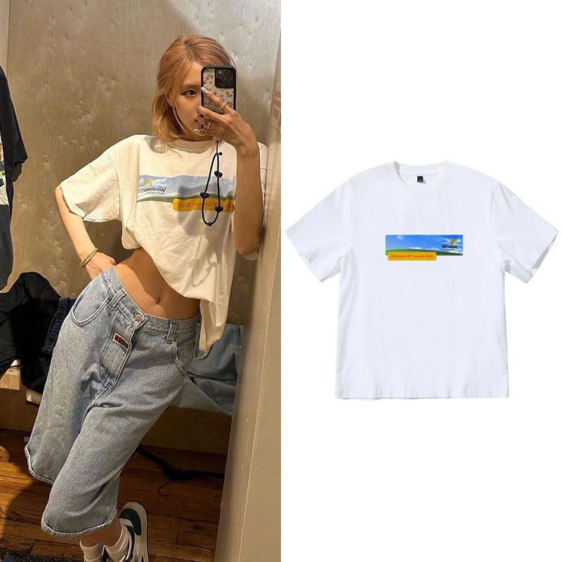 Áo phông windows xp giống Rosé Blackpink chất cotton