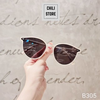 Kính mát nam nữ Chilistore phong cách thời trang Hàn quốc, Kính râm mắt tròn chống UV 305