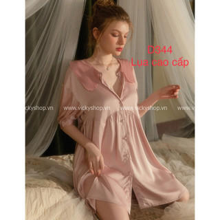 [ Hàng Sẵn - Hình Thật ] Đầm cổ bèo mẫu mới nhất shop e, chất vải lụa QCCC mềm mịn, thoáng mát, from rộng rãi thoải mái.