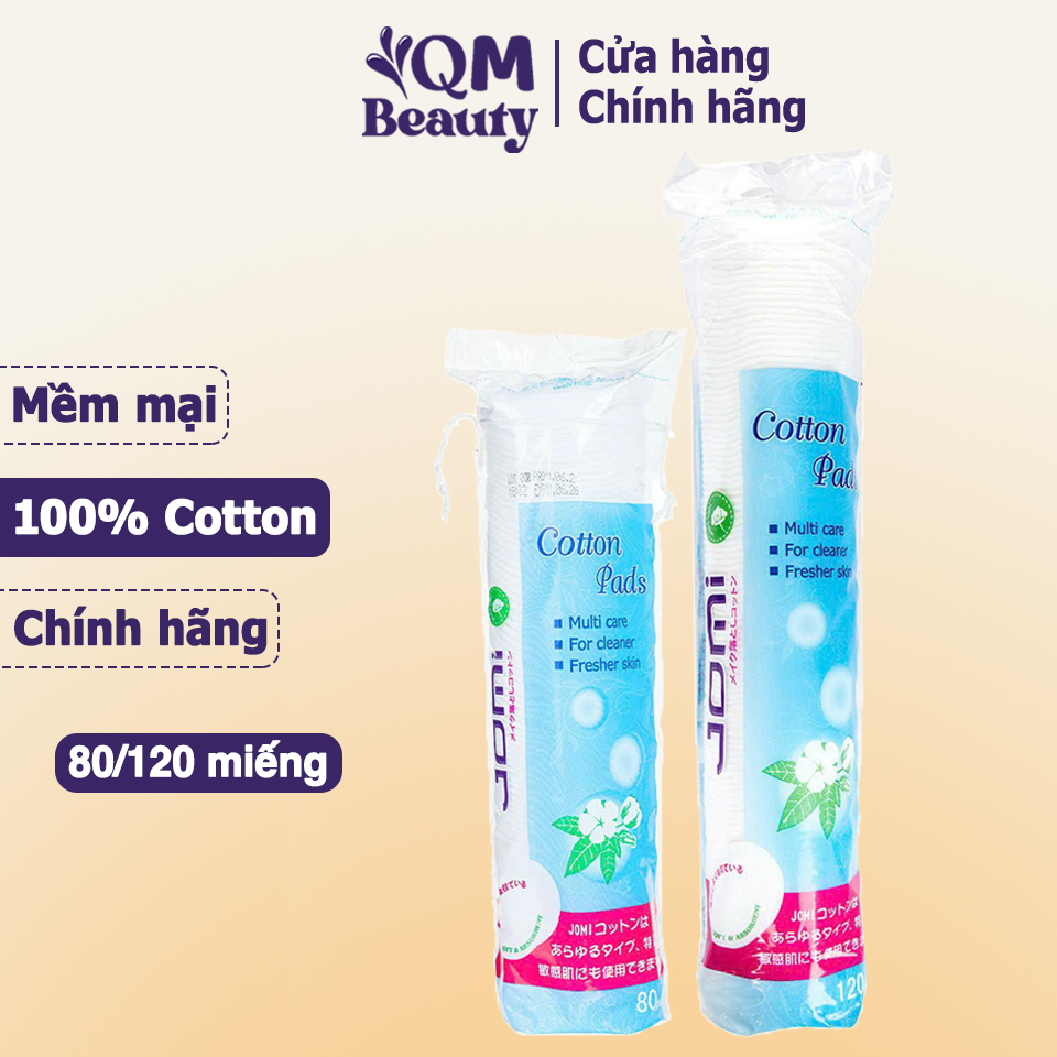 Bông tẩy trang Jomi Cotton thiên nhiên chính hãng Nhật Bản mẫu mới