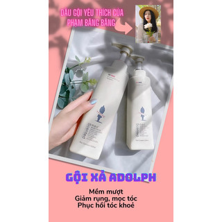 Cặp gội + xả phục hồi mượt tóc Adolph.