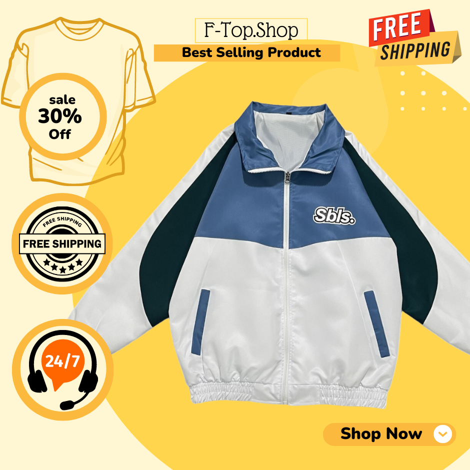 Áo khoác dù jacket nam nữ unisex SBLS form rộng khóa khéo - Unisex Clothes