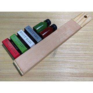 6x39cm Cây liếc dao 2 mặt da bò size trung