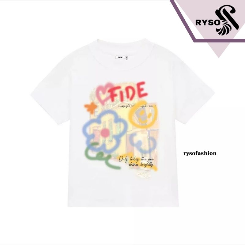 Áo Thun Baby Tee RYSO FASHION Chất Cotton 100% In Chữ FIDE