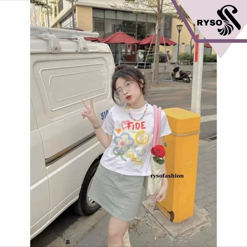 Áo Thun Baby Tee RYSO FASHION Chất Cotton 100% In Chữ FIDE