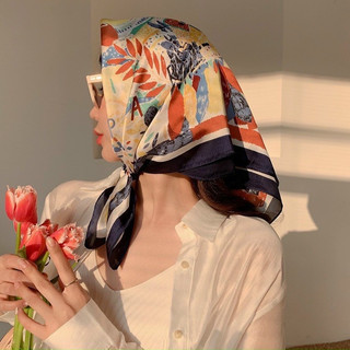 Khăn lụa vuông choàng cổ size 70x70 cm - khăn lụa bandana (KL09)