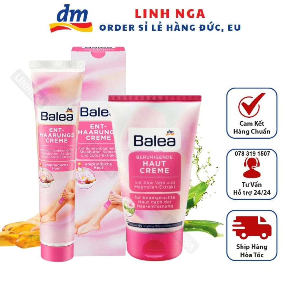 Kem tẩy lông , kem dưỡng ức chế mọc lông Balea - Nội địa Đức