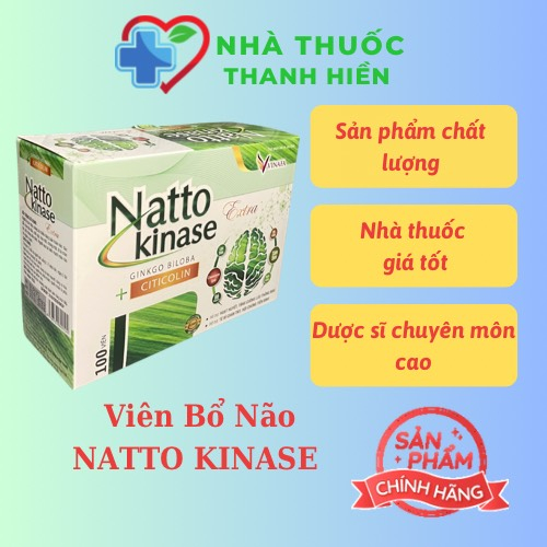 Viên uống bổ não hoạt huyết dưỡng não tăng cường trí nhớ Natto Kinase. Viên bổ não thuốc bổ não viên