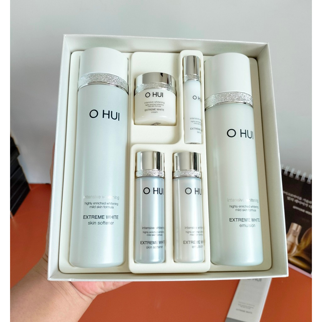 Sét Ohui trắng full hoa hồng sữa dưỡng - Ohui Extrame White