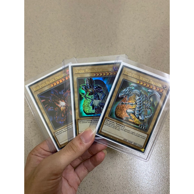 Combo 3 Thẻ Blue Eyes Dragon, Dark Magician, Red Eyes Black Dragon -  - Ultra Rare - Mint