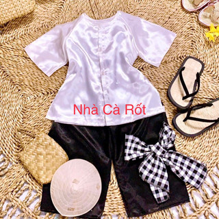 Bộ bà ba nhiều màu size lẻ cho bé