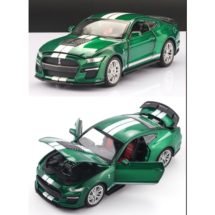 Xe mô hình xe Ford Mustang Shelby GT500 thể thao kim loại Tỉ lệ 1:32 Full tính năng Hiệu ứng ánh sáng và âm thanh