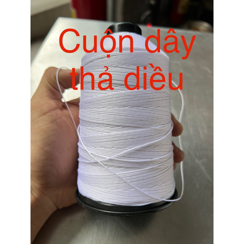 Cuộn dây thả diều 1li 750 mét/ cuộn. Sợi nilong đường kính sợi 1mm thả diều rộng từ 1-3m