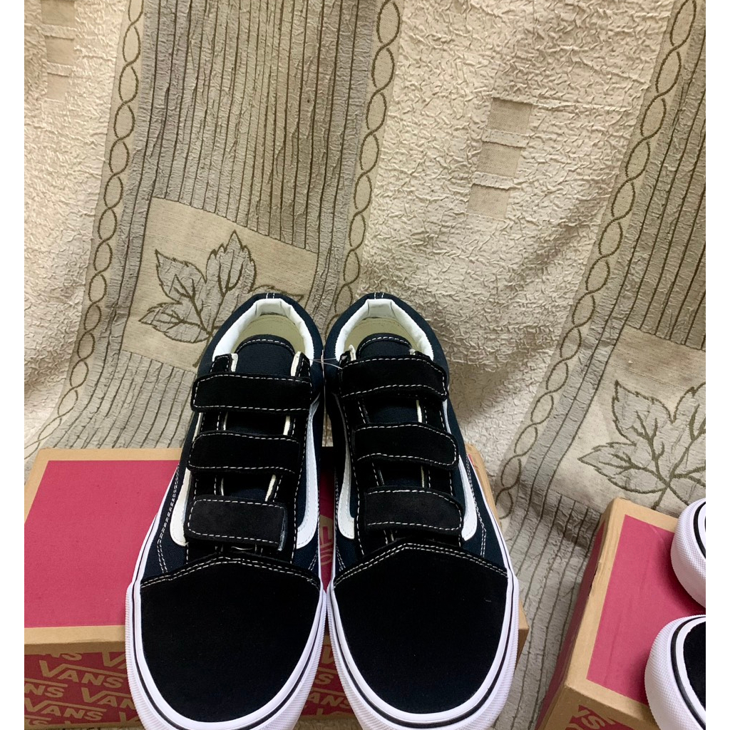 Giày vans old skool đen bản Quai Dán, Vans Velcro Strap bản BEST - NEW FULLBOX
