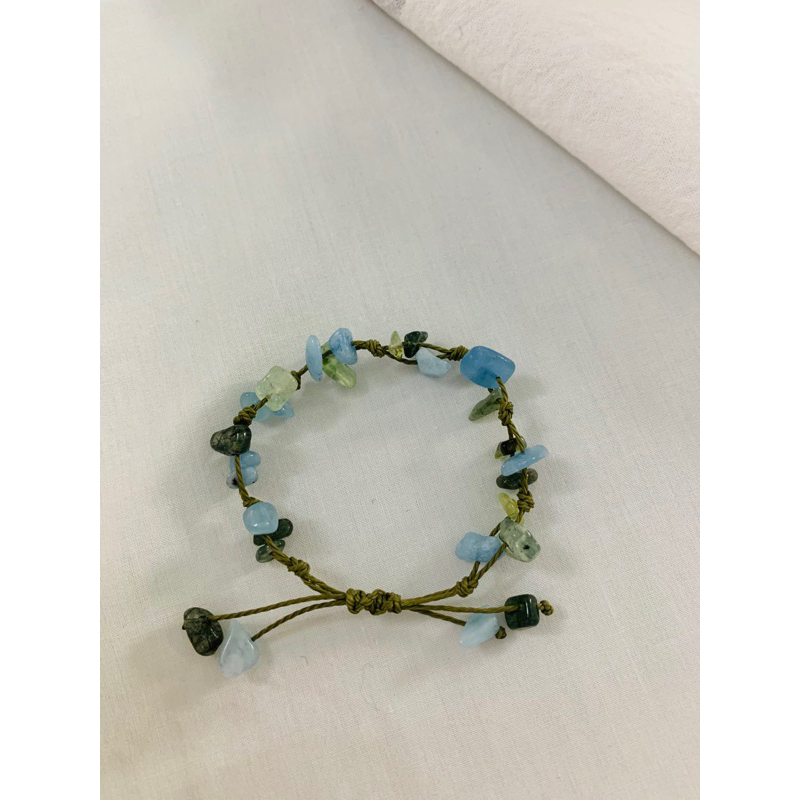 Vòng tay handmade đá năng lượng mix đá tuỳ chọn