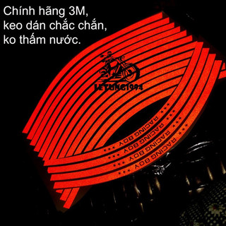 Bộ Tem Dán Vành Racingboy Phản Quang Dán Mọi Dòng Xe