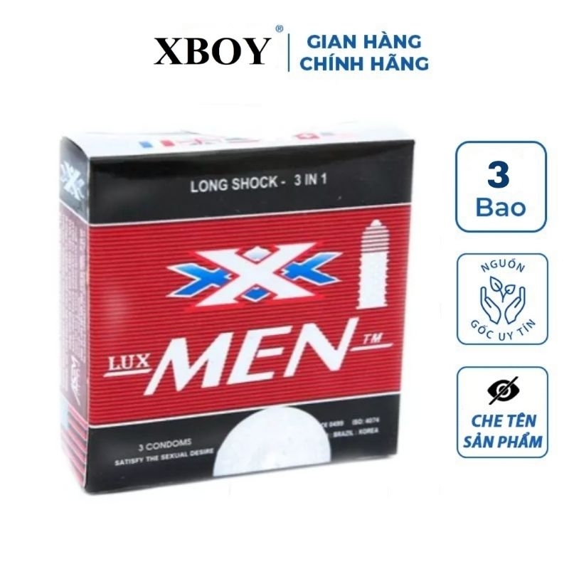 Bao cao su XMEN_ LUXMEN X_hộp 3 bao_kéo dài thời gian_siêu mỏng