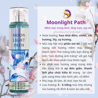 Body mist Moonlight Path xịt thơm toàn thân Bath & Body Works | Soul Scent