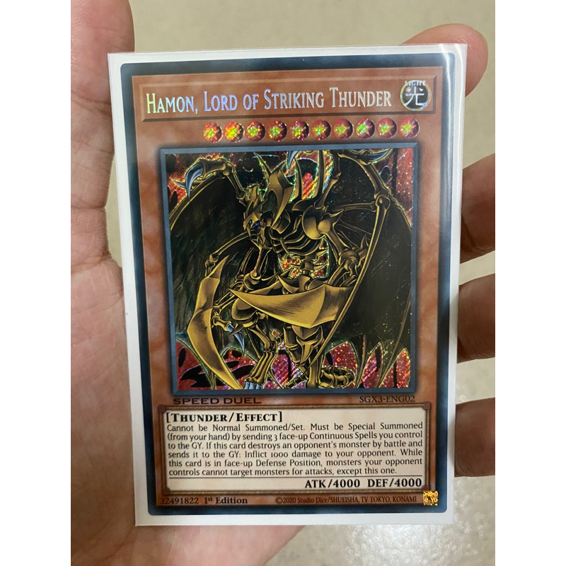 Thẻ bài Hamon, Lord Of Striking Thunder - SGX3-ENG02 - Secret Rare - [UK] - Mint