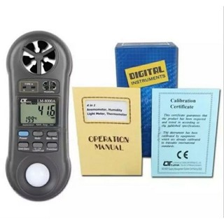 Máy đo 4 trong 1, đo tốc độ gió, ánh sáng, nhiệt độ, độ ẩm môi trường lutron lm-8000a