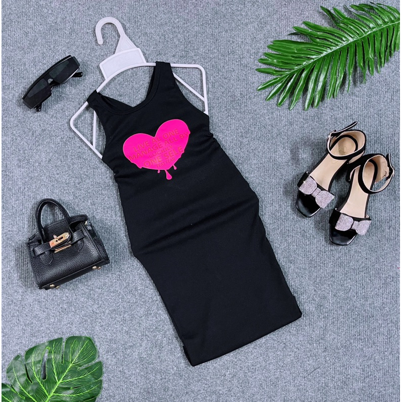 Đầm Body Dây Hở Lưng Nhiều Màu Cho Bé Chất Thun Mềm Mại