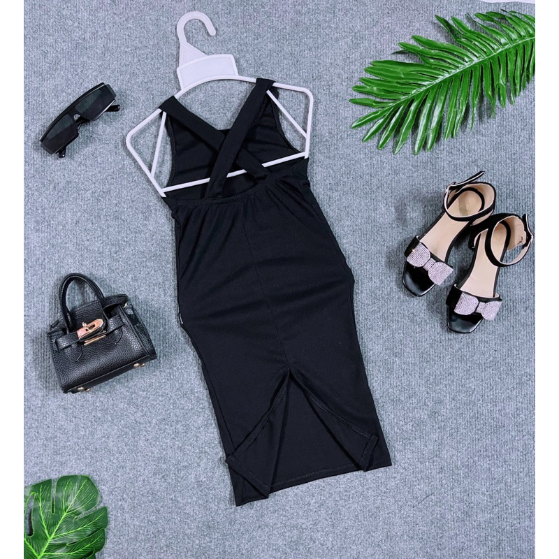 Đầm Body Dây Hở Lưng Nhiều Màu Cho Bé Chất Thun Mềm Mại