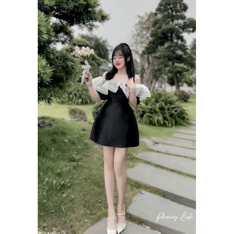 💋Váy trễ vai tafta pha tơ cực xinhhhh 🌸🌸