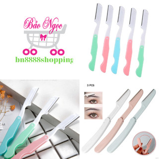 Dao cạo lông mày lưỡi gấp an toàn, dao có thể thay thế lưỡi, tặng kem lưỡi thay thế