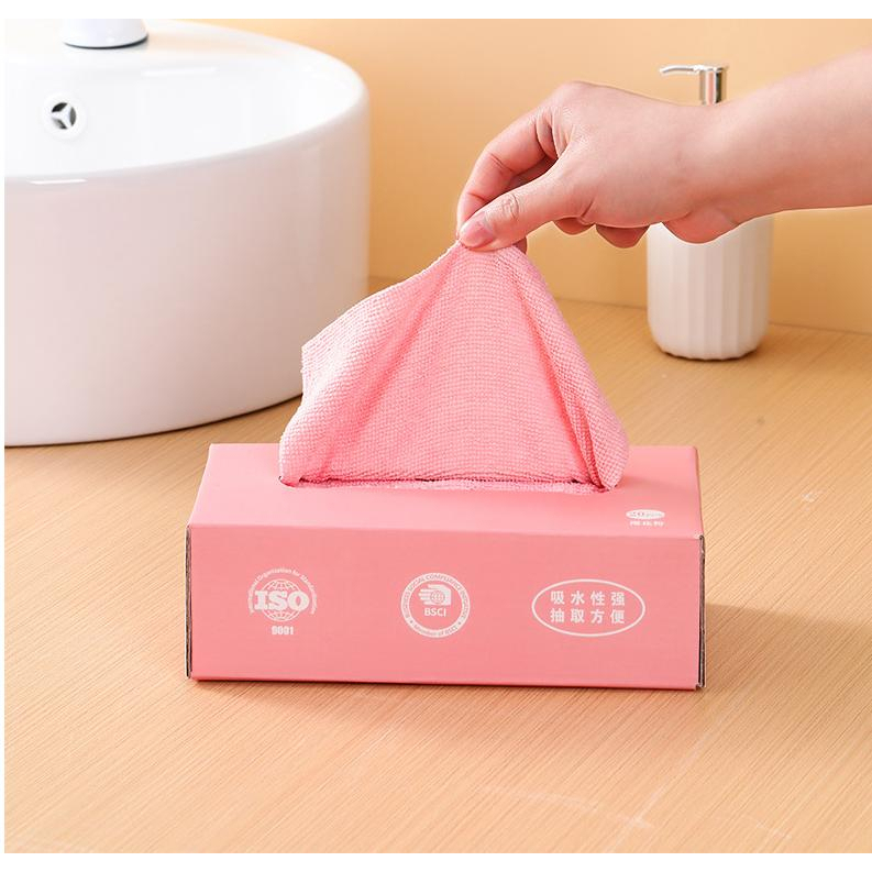 MVP3102 Hộp 20 Khăn Dạng Rút Tiện Lợi Khăn Vải Lau Siêu Thấm,Đa Năng, Lau Bếp, Lau Bát Đĩa Có Thể Tái Sử Dụng