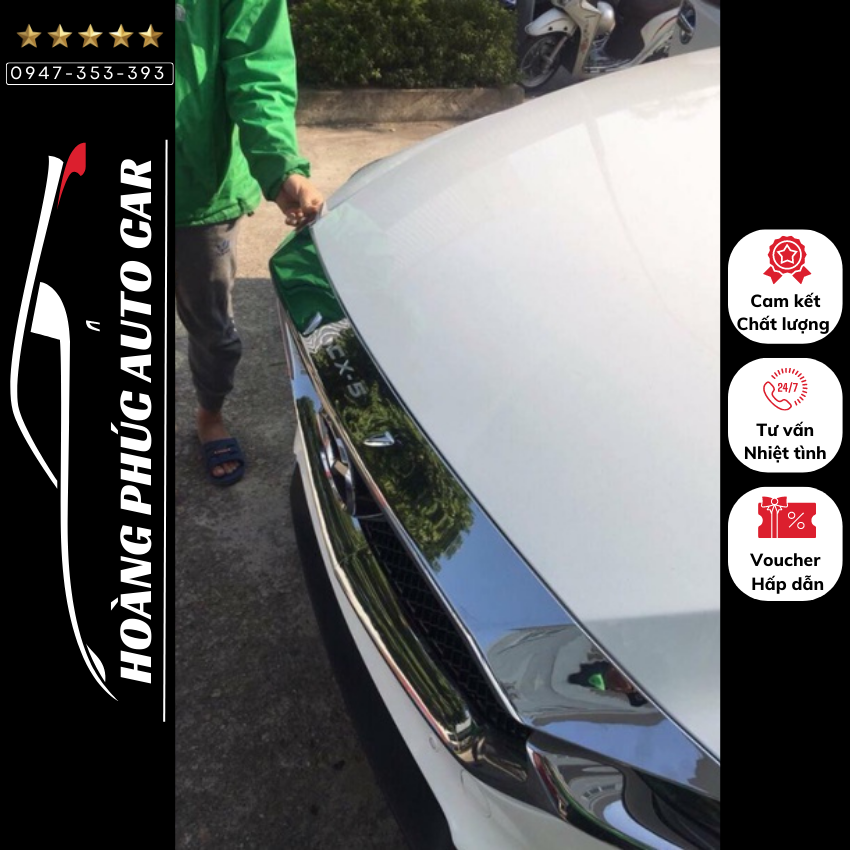 Ốp nắp Ca-pô Mạ Crom Cao Cấp cho xe Mazda CX-5