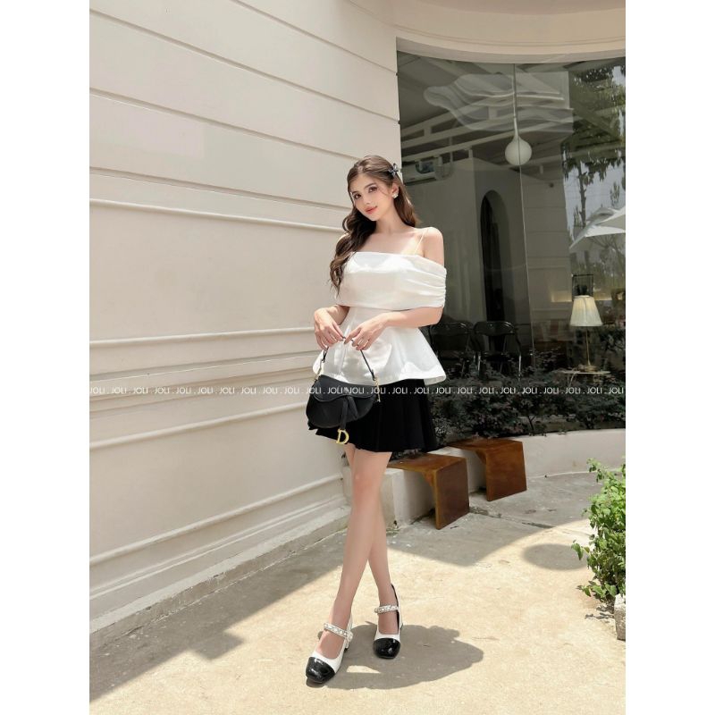 💋Áo trễ vai 2s rúm tay sang chảnh ❤️❤️