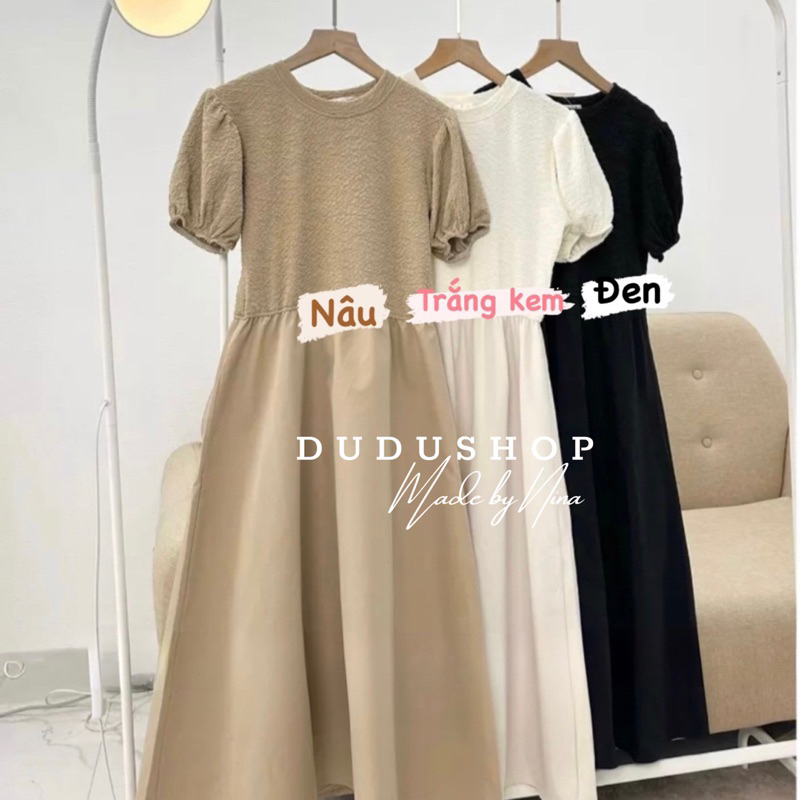 Váy tiểu thư cổ tròn tay bồng mùa hè 2023 phong cách Hàn Quốc Rosie Dress