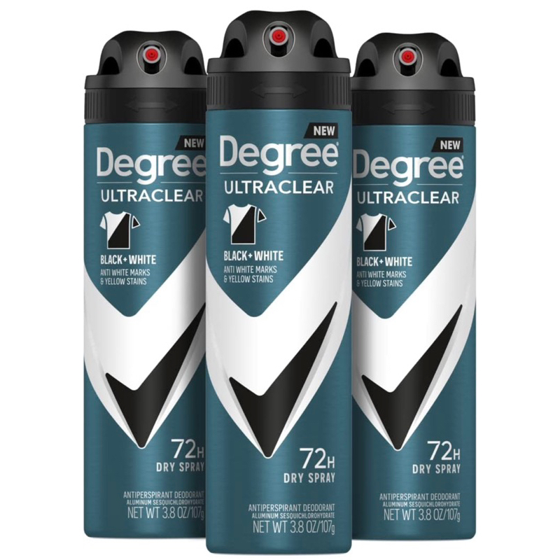 Xịt khử mùi Nam Degree Men Antiperspirant Spray Black + White 72H của Mỹ