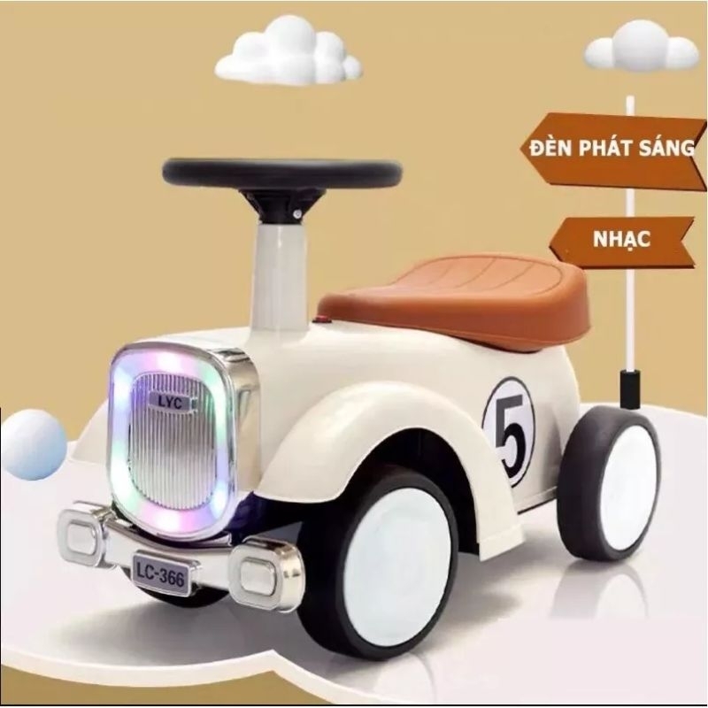 Xe chòi chân Ô tô có đèn và nhạc sôi đông cho bé