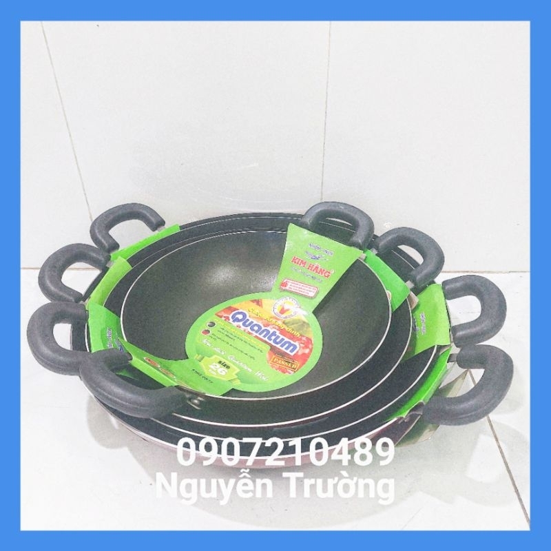 Chảo 2 quai sâu lòng chống dính Kim Hằng