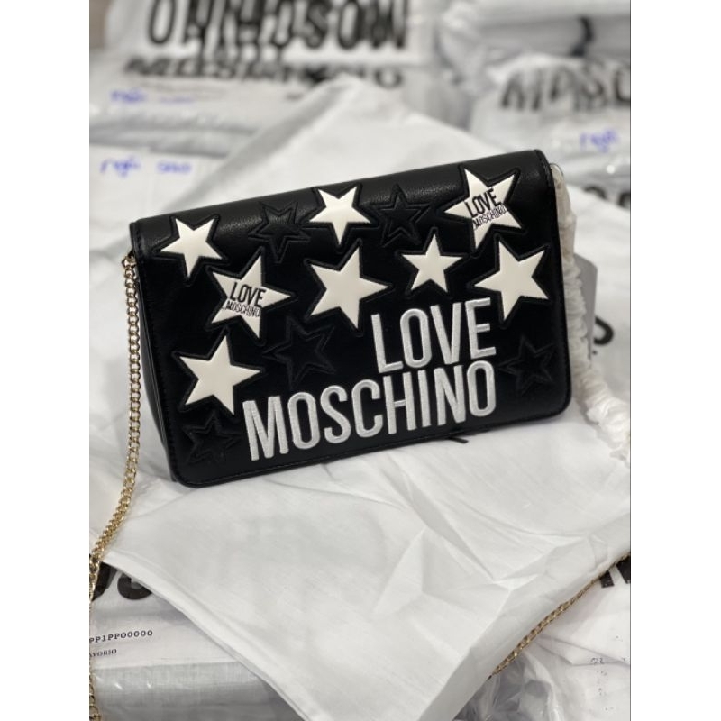 MOSCHINO STAR CLUTCH shoulder bag