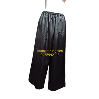 Quần lụa bóng,quần satin ống rộng bà già